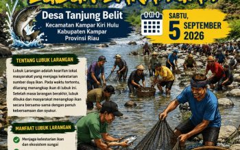 Tradisi Tangkap Ikan Lubuk Larangan Desa Tanjung Belit Digelar pada 5 September 2026